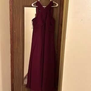 Azazie Kayleigh bridesmaids dress Cabernet color